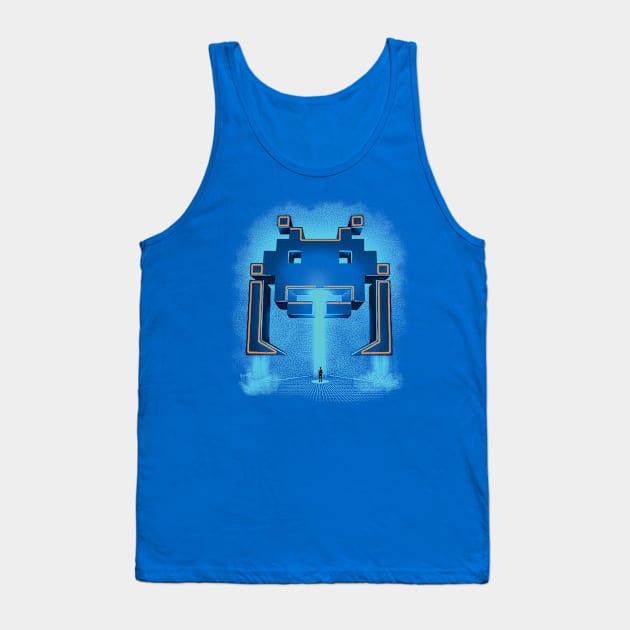 Grid Invader Tank Top by Pacalin